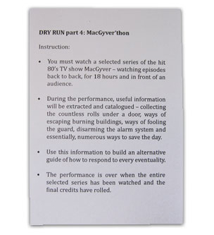 DRY RUN part 4: MacGyver'thon